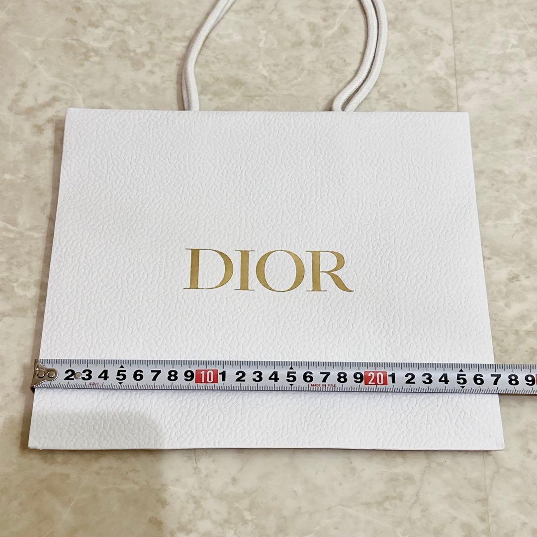 DIOR ディオール ショップ袋 ショッパー ホワイト ゴールドロゴ — image 4