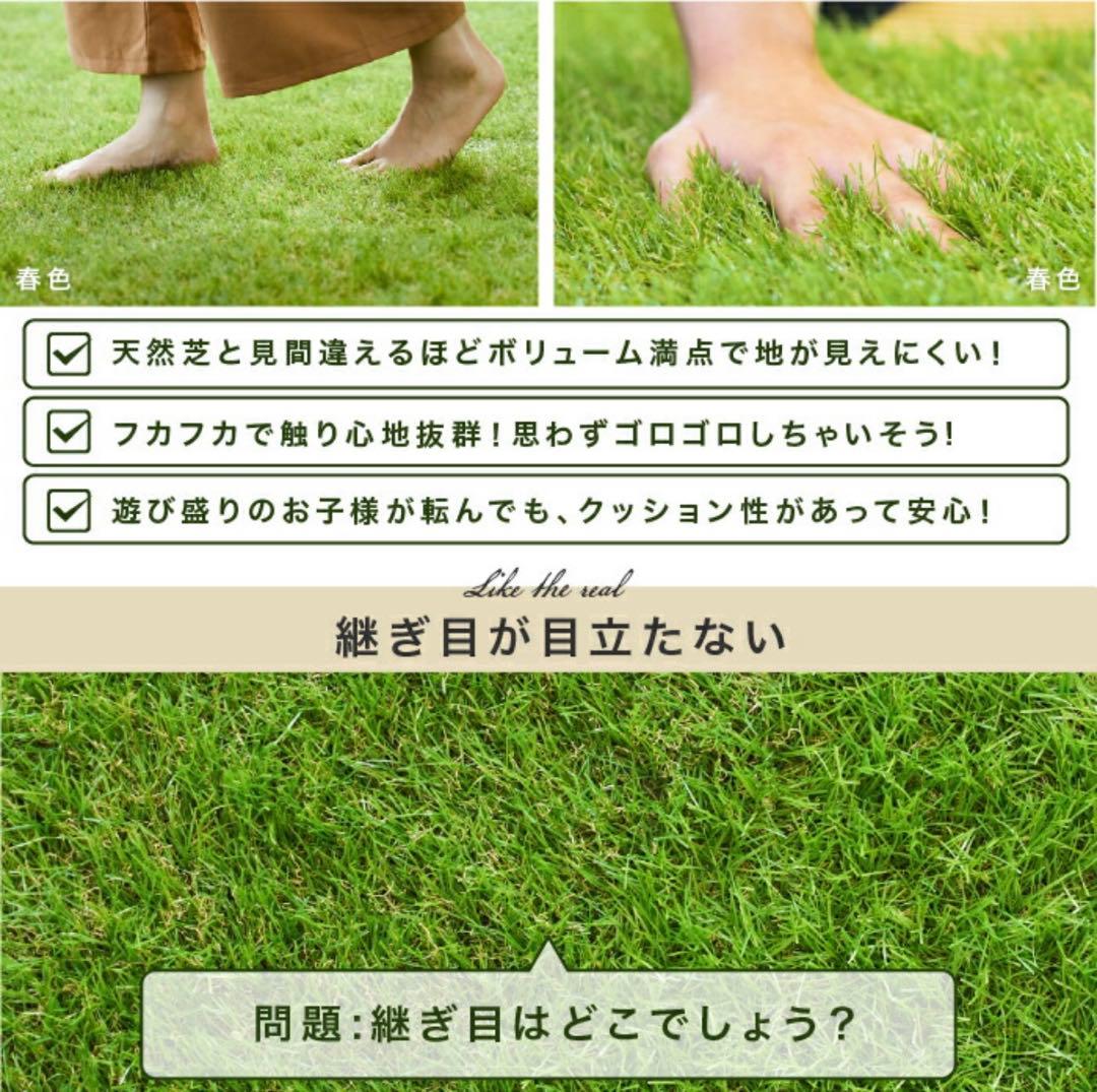 新品未開封　リアル人工芝　38㍉春色　幅1ｍ×長さ10ｍ — image 4