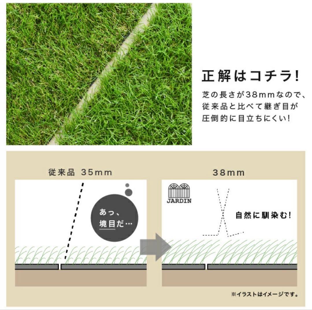 新品未開封　リアル人工芝　38㍉春色　幅1ｍ×長さ10ｍ — image 5