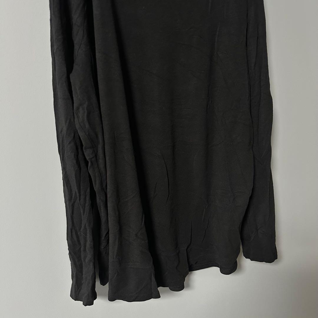 【極上の肌触り】ジョーンバス モダール混 ロングTシャツ 黒 1X 大きいサイズ — image 5
