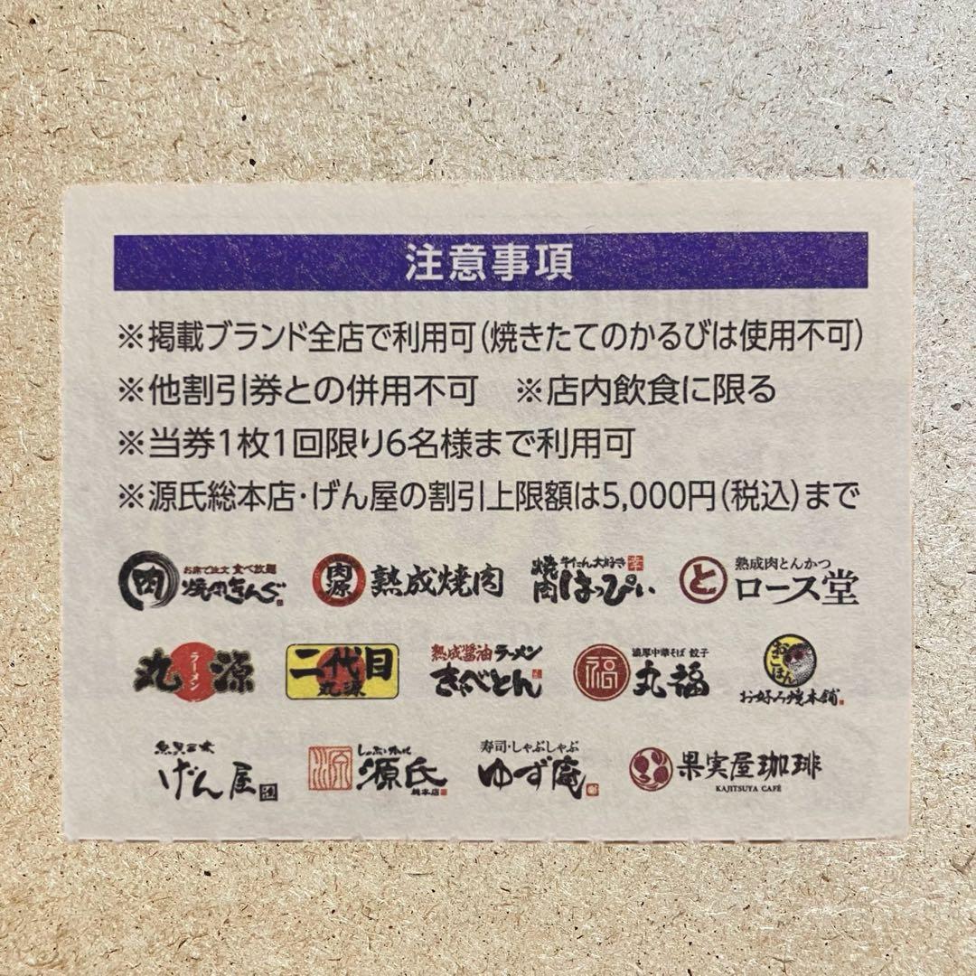 物語コーポレーション　優待券　割引券　クーポン、焼肉きんぐ　ゆず庵　丸源　#水a — image 2