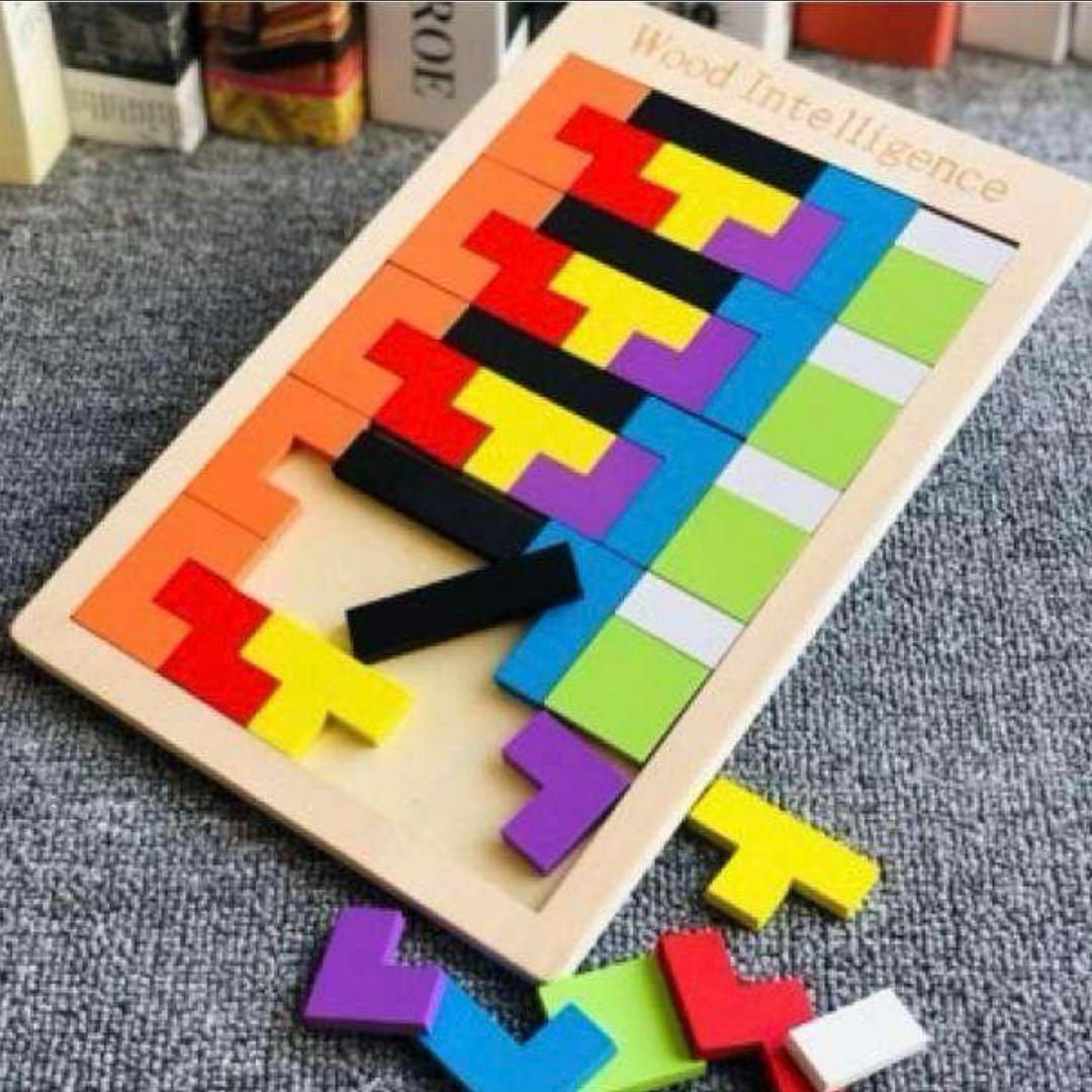 テトリス パズル 知育玩具 木製 おもちゃ 積み木 モンテッソーリ 子供 キッズ — image 5