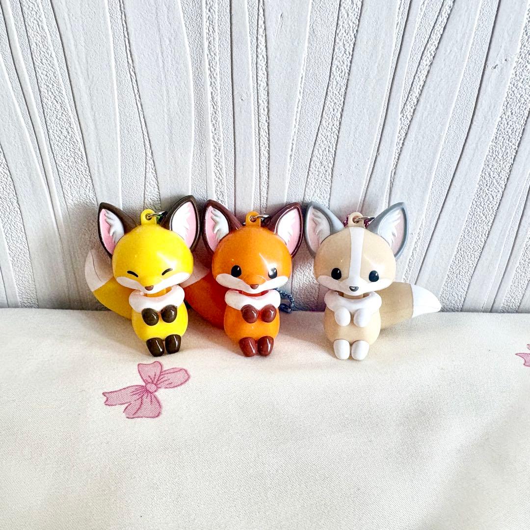 【新品・未使用】ちょコンとキツネ プラプラマスコット　3体セット　キツネ　狐 — image 2