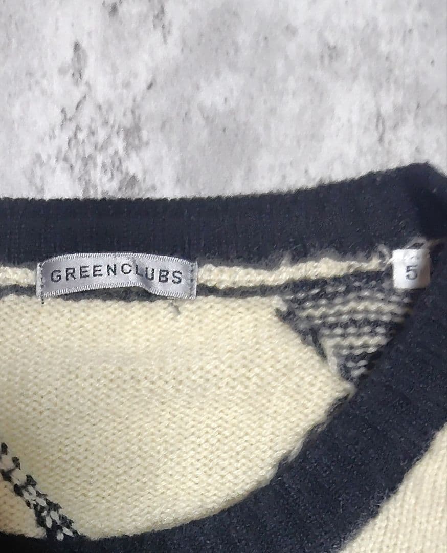 Vintage GREEN CLUBS ニット カシミヤ100% アーガイル — image 3