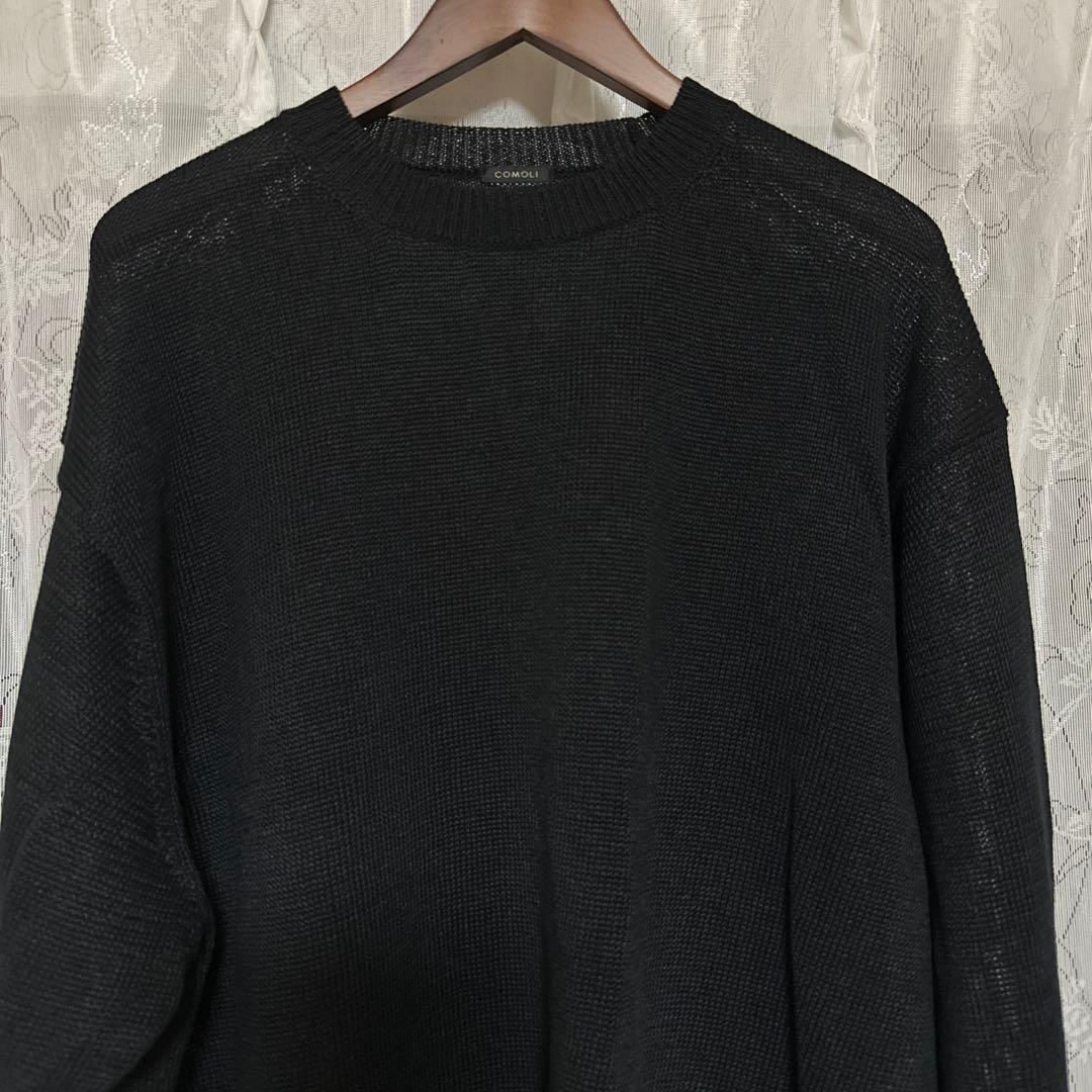 COMOLI　リネンクルーネックニット　26SS — image 2