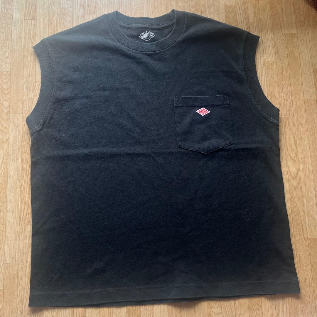 DANTON ブラック ノースリーブ Tシャツ ダントン — image 2