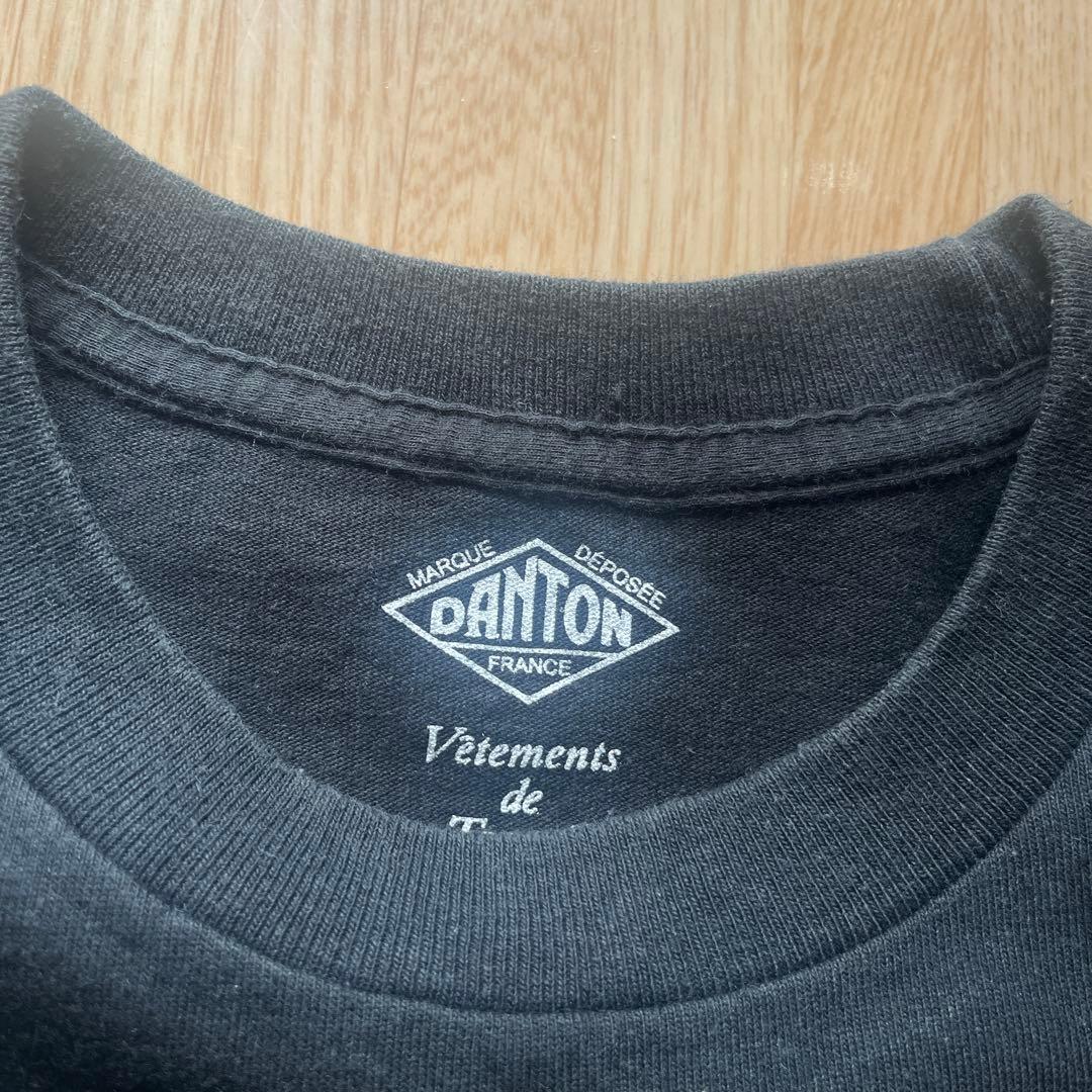 DANTON ブラック ノースリーブ Tシャツ ダントン — image 5