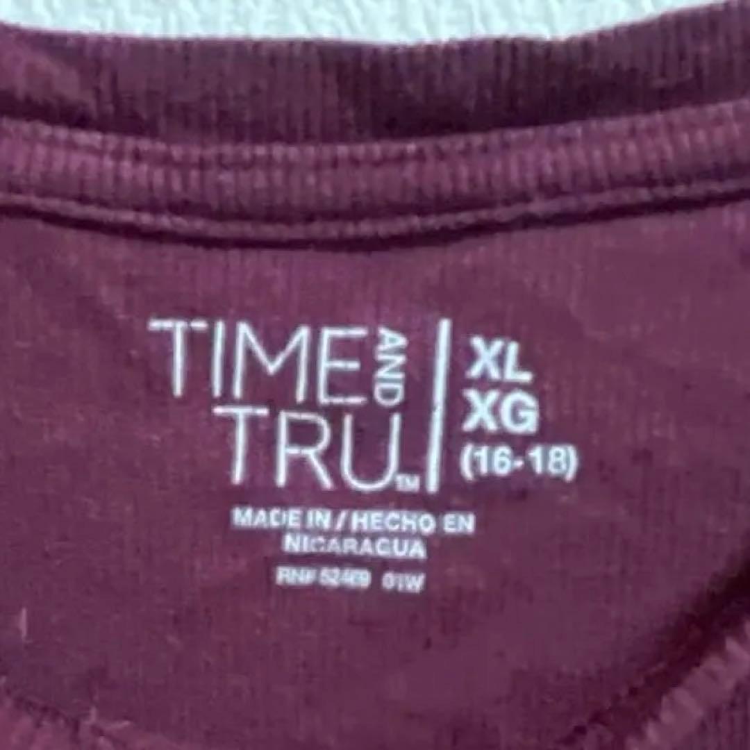 お得✨TIME AND TRUE【XL】バーガンディ 長袖Tシャツ ロンT — image 3