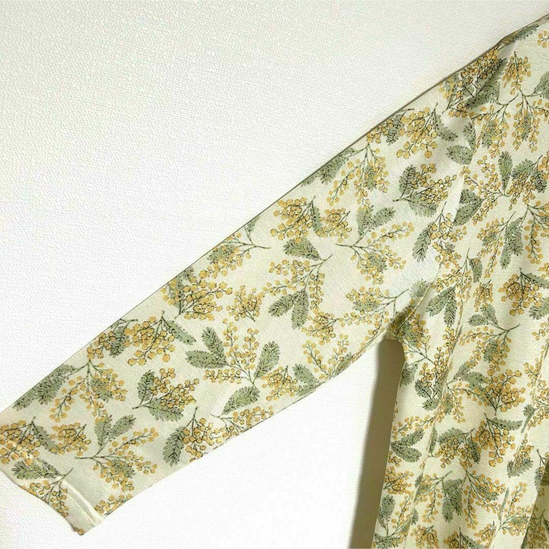 n0504【ラヴィモア】カットソー　長袖　総柄　スタンドネック　花柄　ストレッチ — image 4