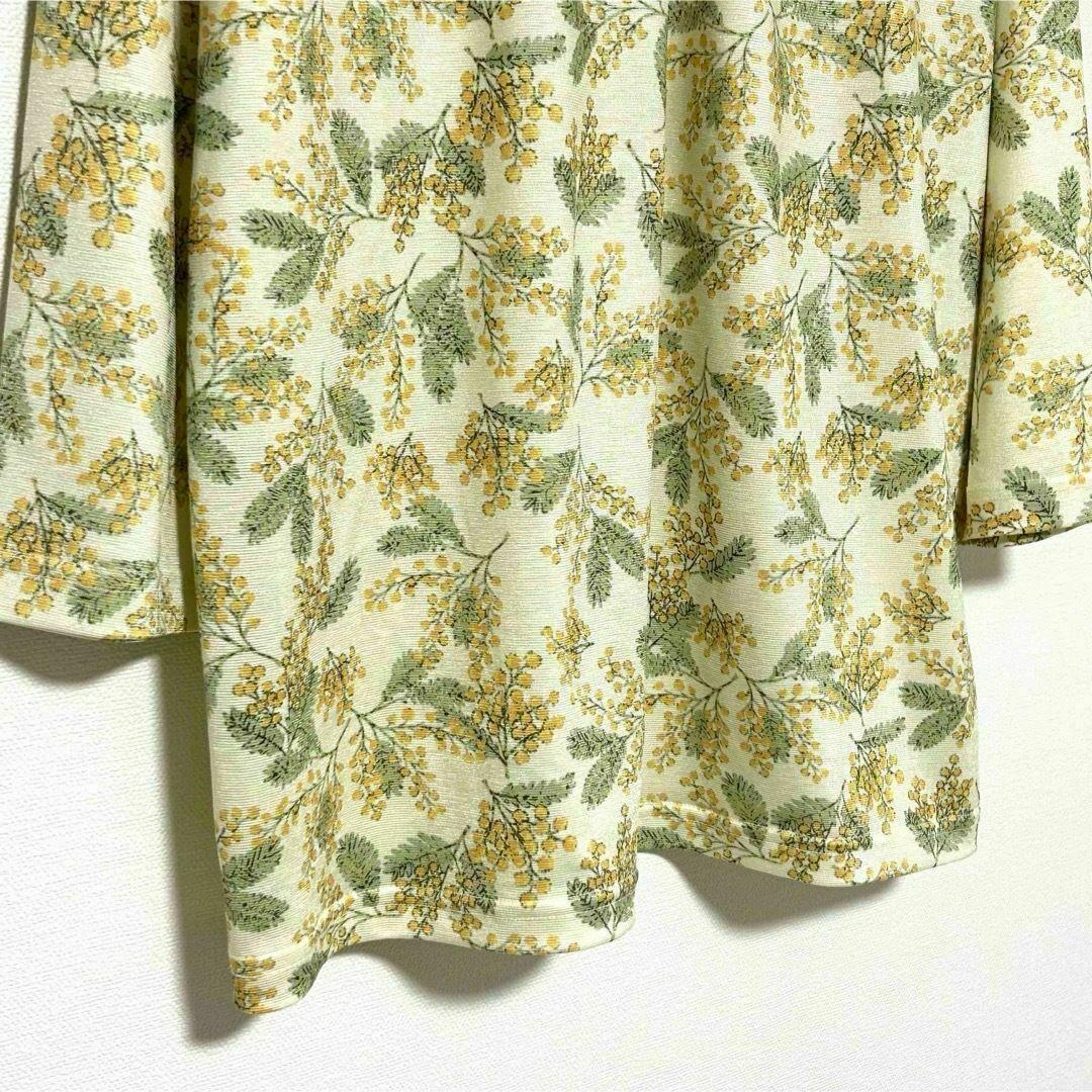 n0504【ラヴィモア】カットソー　長袖　総柄　スタンドネック　花柄　ストレッチ — image 5