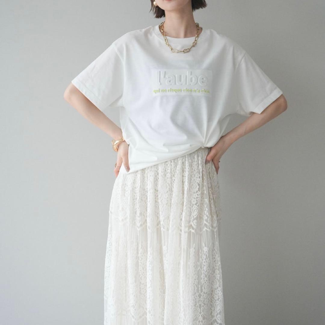 新品未使用❣️ エンボスロゴTEE リュミエ同型 ホワイト lumier — image 3