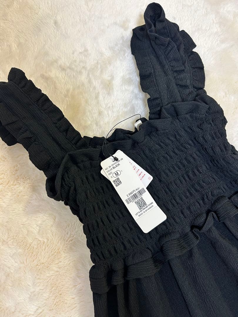 新品　coca シャーリングワンピース キャミワンピース ロングワンピース M — image 4