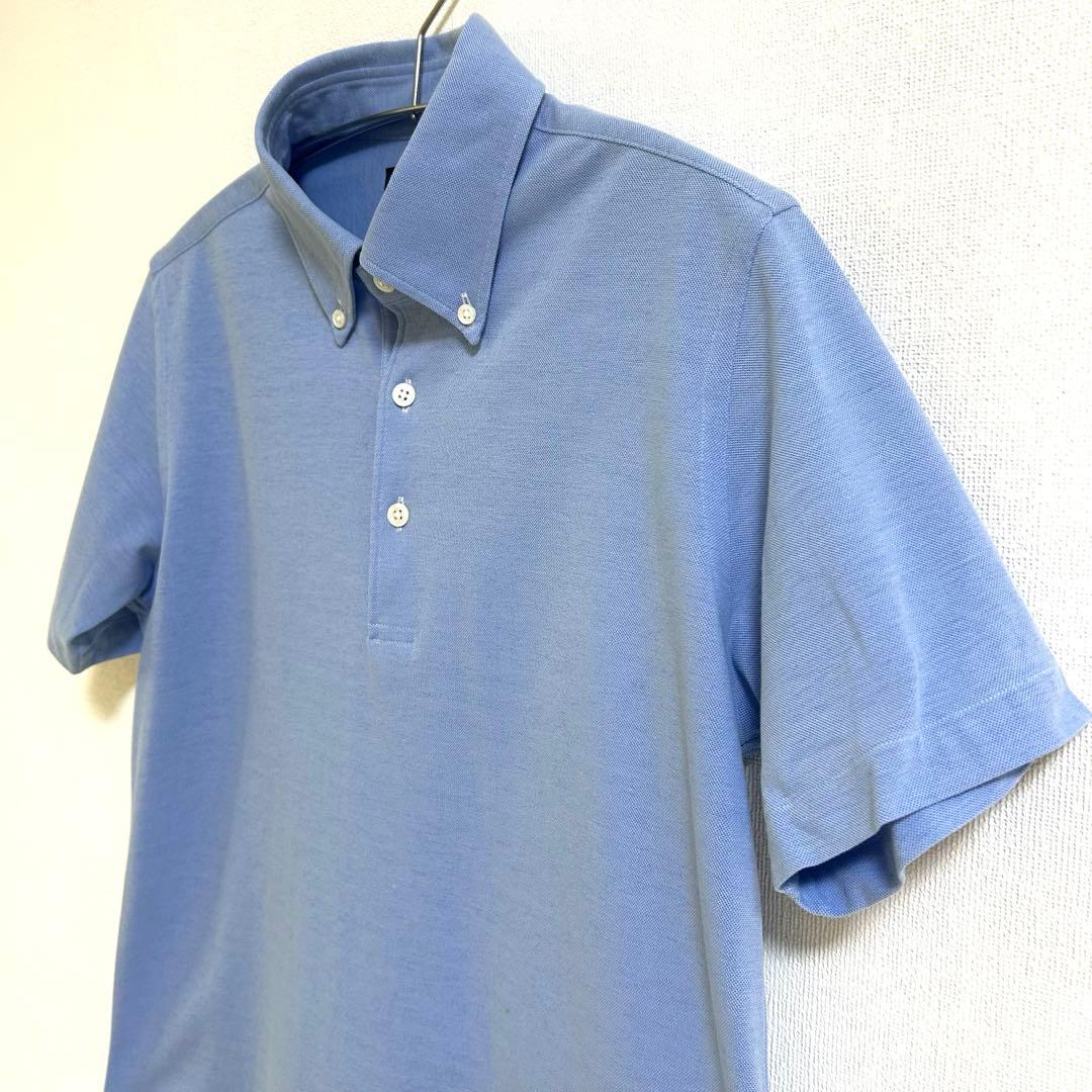 【極美品】Maker's Shirt鎌倉　カノコ ポロシャツ サックスブルー M — image 4