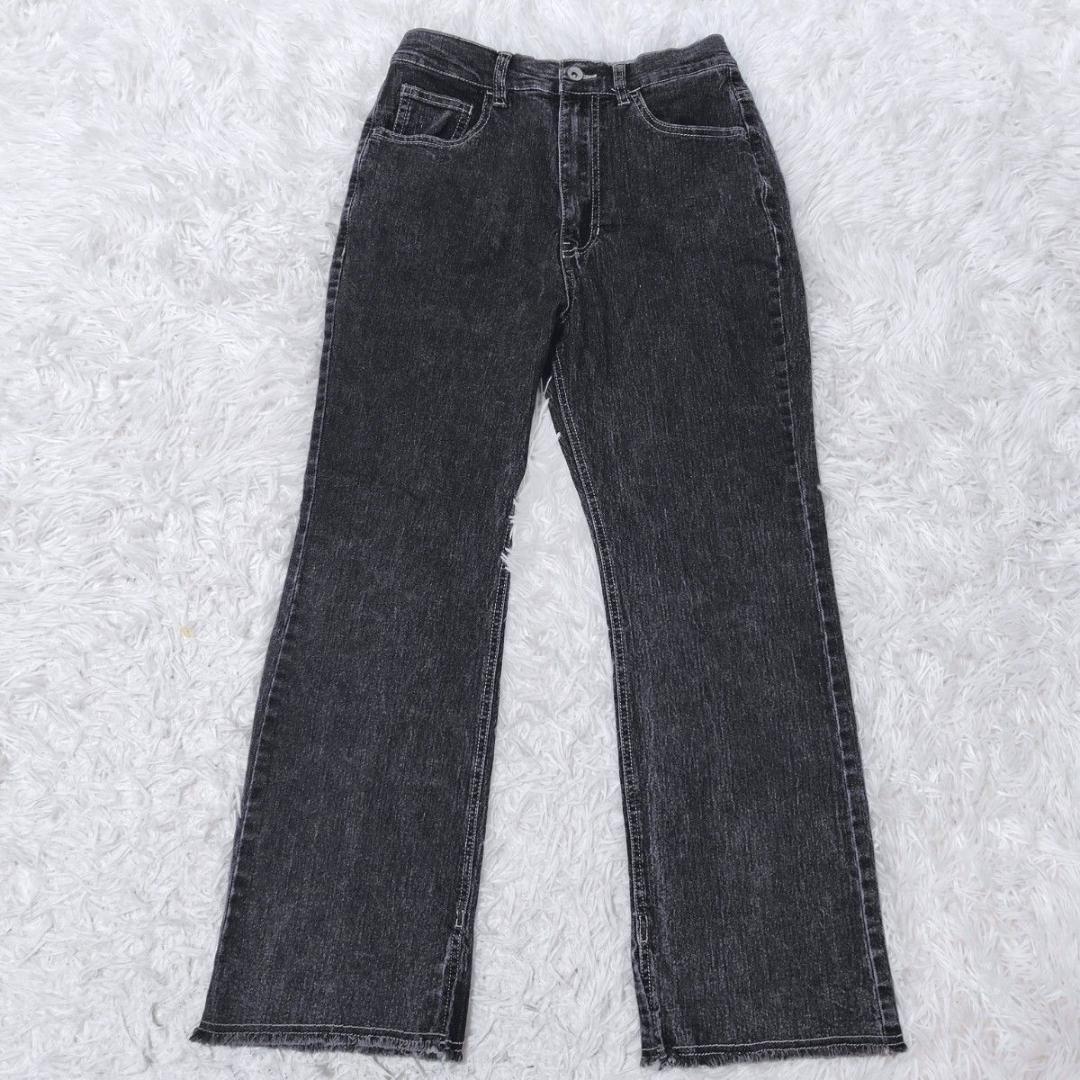 ◆美品◆ Helm ヘルム M スリットデニムパンツ アッシュブラック — image 2