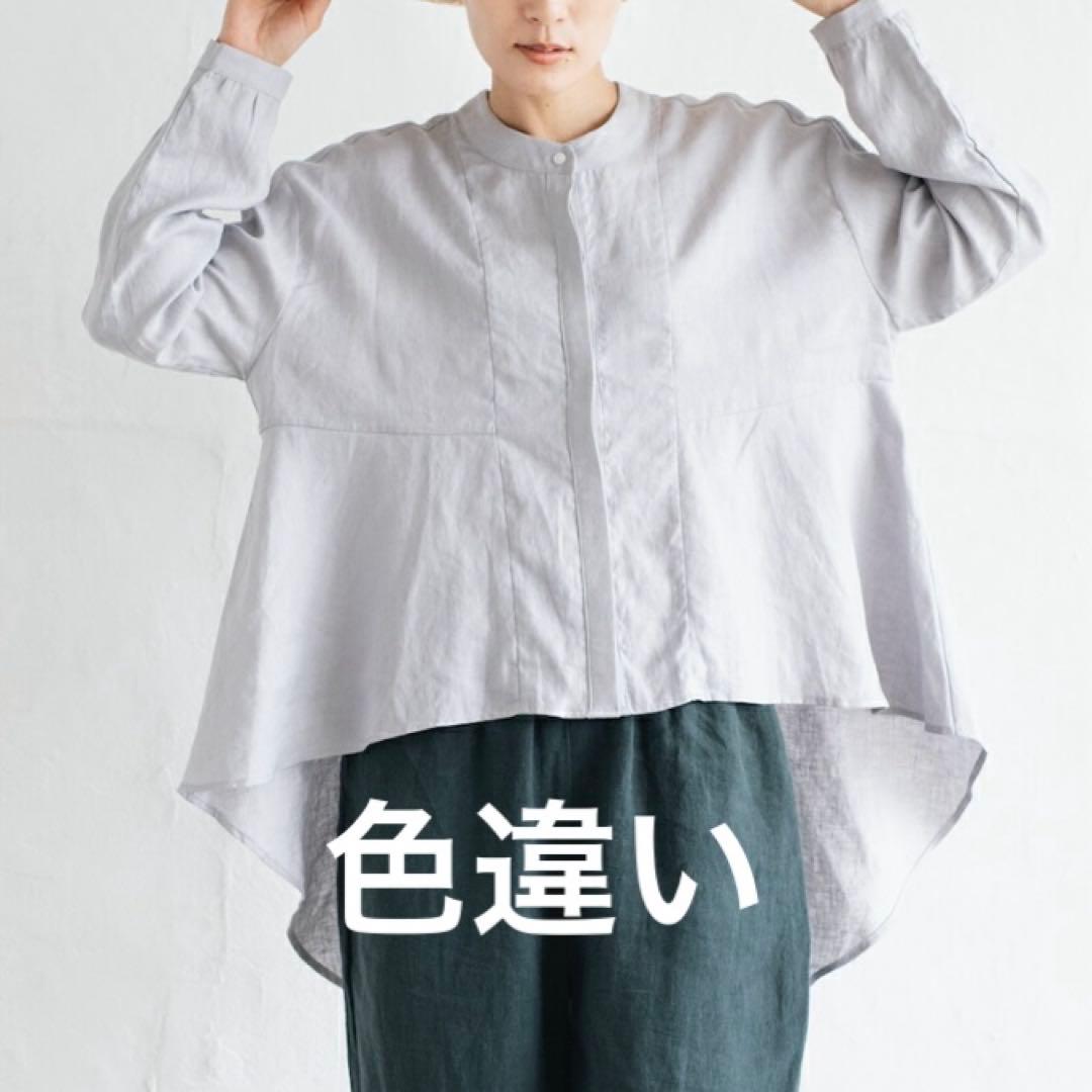 fall-in&co フレンチリネンブラウス　ハンドメイド　前後差ギャザー — image 4