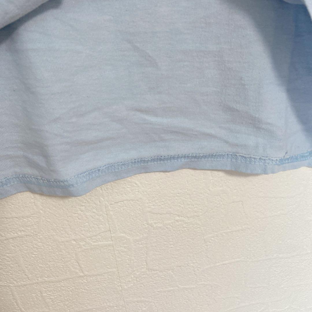 ギルダン Tシャツ イラスト柄 M 水色 コットン クルーネック 半袖 爽やか — image 5