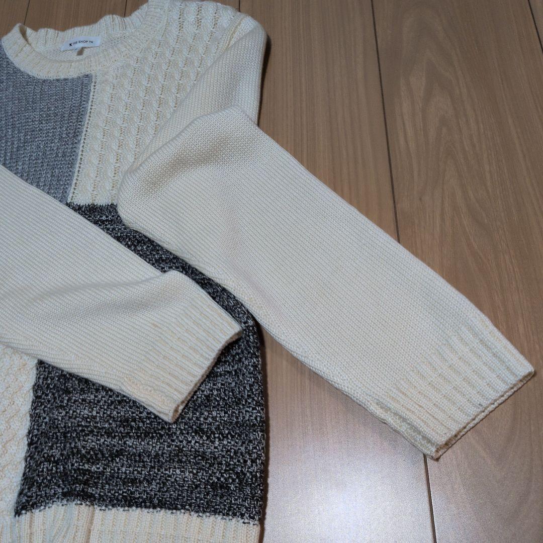 THE SHOP TK クルーネック ニット セーター Lサイズ — image 3