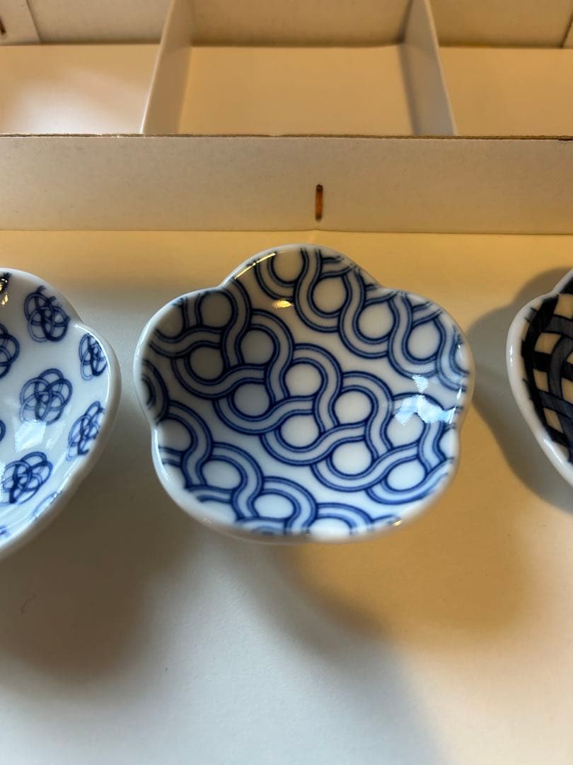 【美品】和食器 豆皿 3枚セット 藍染 染付 小皿 醤油皿 薬味皿　JAPAN — image 5