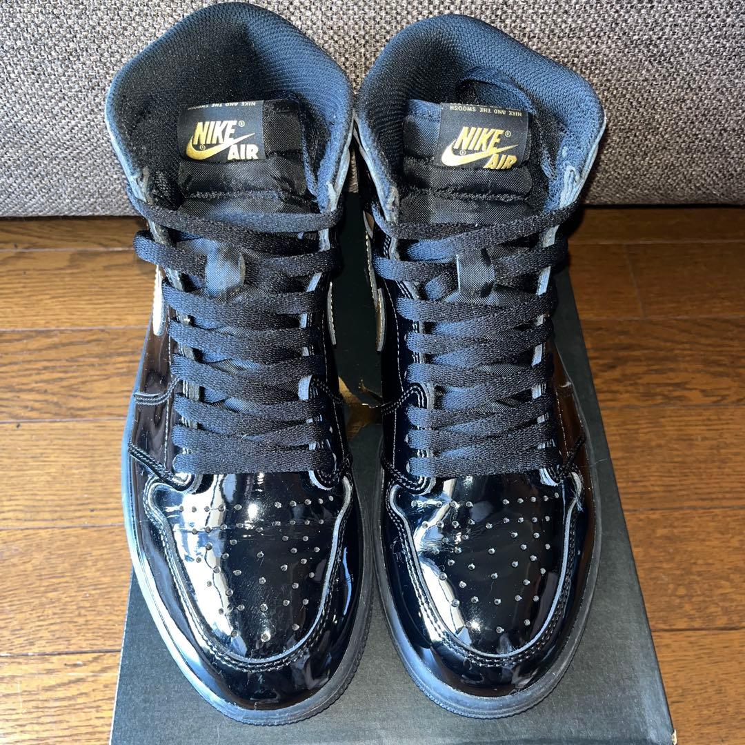 Nike Air Jordan 1 ナイキ　エアジョーダン 黒　金　パテント — image 3