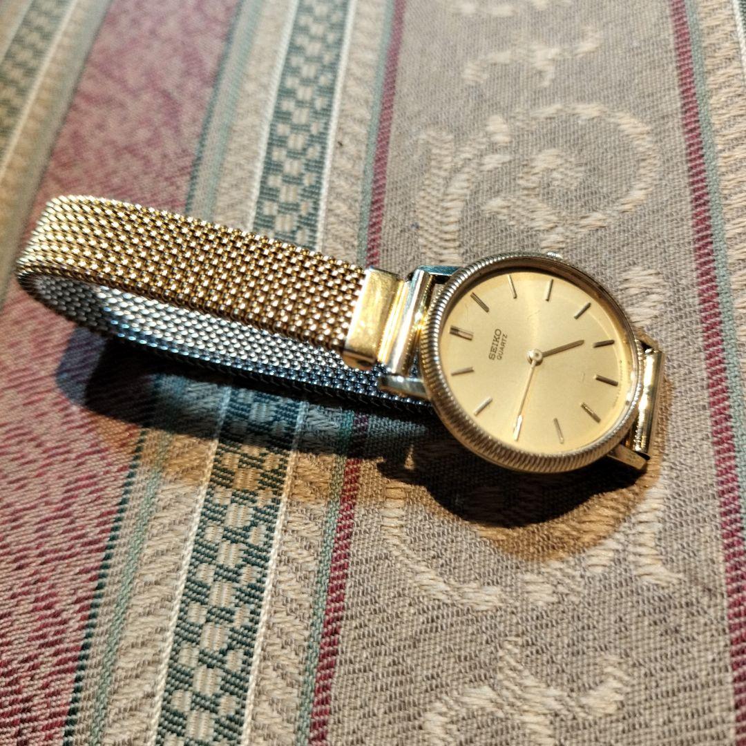 SEIKO QUARTZ 腕時計 ゴールドカラー メッシュベルト — image 3