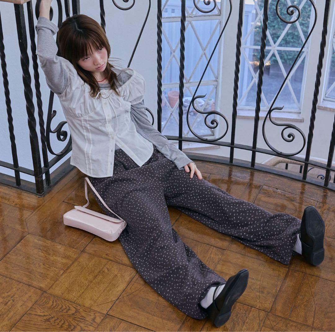 【Unblend】フラワープリント 2WAY ローライズイージーパンツ　花柄 — image 3