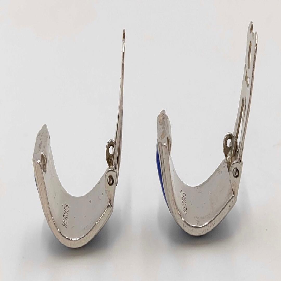 エルメス エマイユ イヤリング　青 — image 3