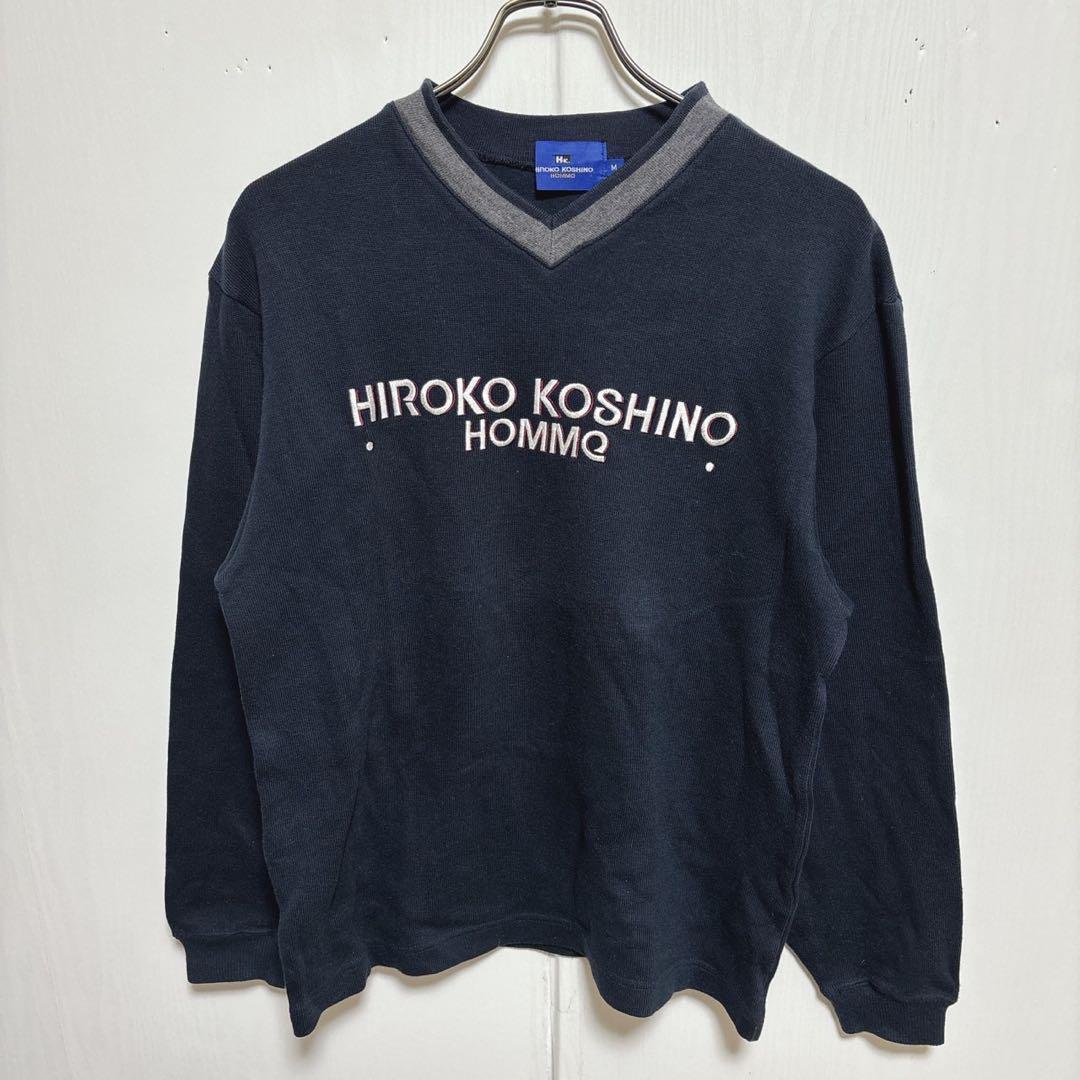 ●ヒロココシノ　ニットトレーナー（M）ブランドロゴ刺繍　コットン — image 2