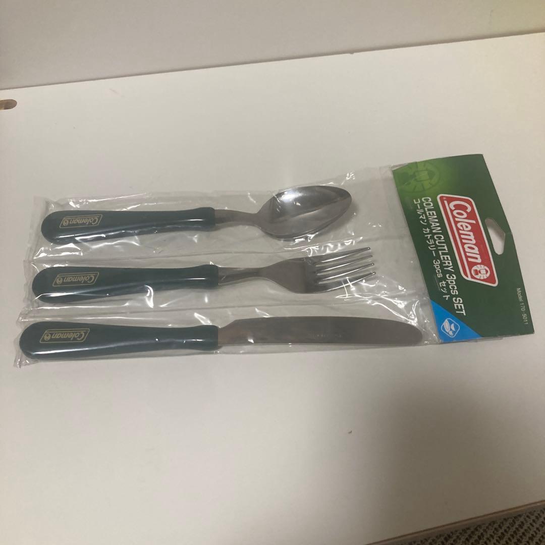 Coleman カトラリー 3pcs セット　未使用品　キャンプ　アウトドア — image 2