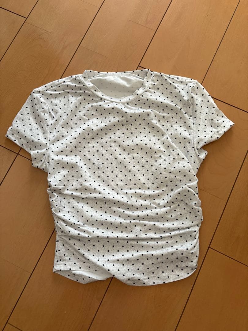 SHEIN ドット柄 半袖Tシャツ グレー — image 3