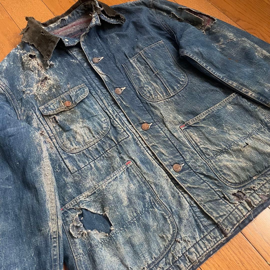 40s RED CAMEL デニム カバーオール 襤褸 雰囲気系 — image 3