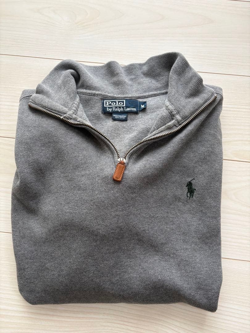 Polo by Ralph Lauren ハーフジップ ニット グレー M古着 — image 2