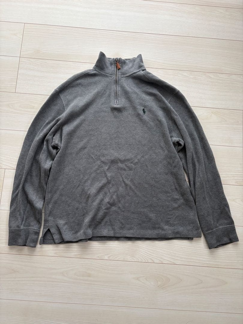 Polo by Ralph Lauren ハーフジップ ニット グレー M古着 — image 3