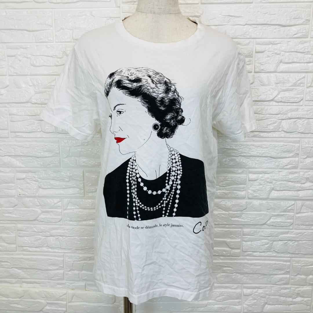 Maison Seine メゾンセーヌ　ココ・シャネルのプリントTシャツ　XS — image 2