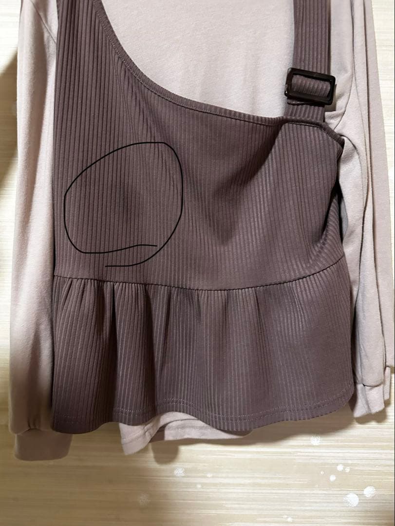 レイヤード風 長袖カットソー ペプラムデザイン — image 4