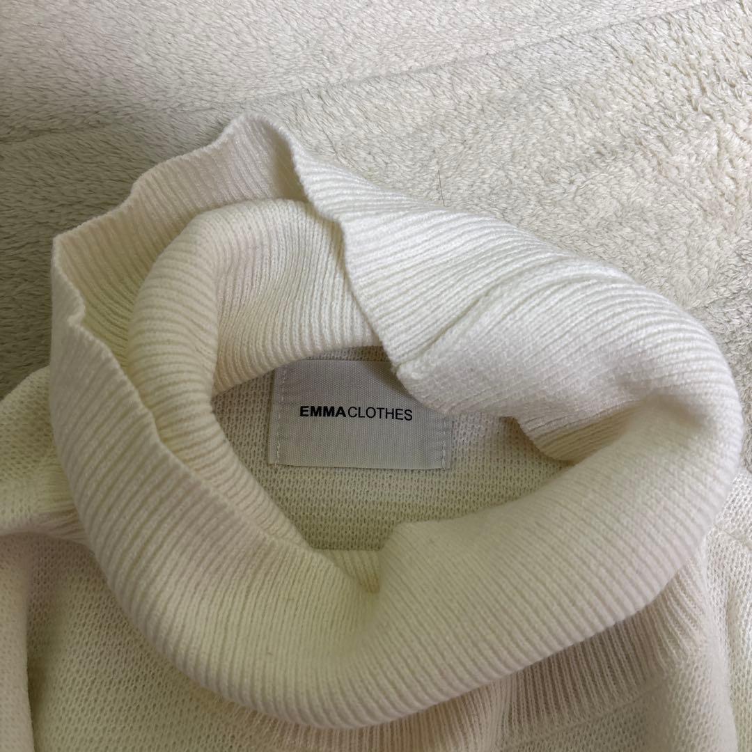 オーバーサイズ ミラノリブタートルセーター EMMA CLOTHES ホワイト — image 2