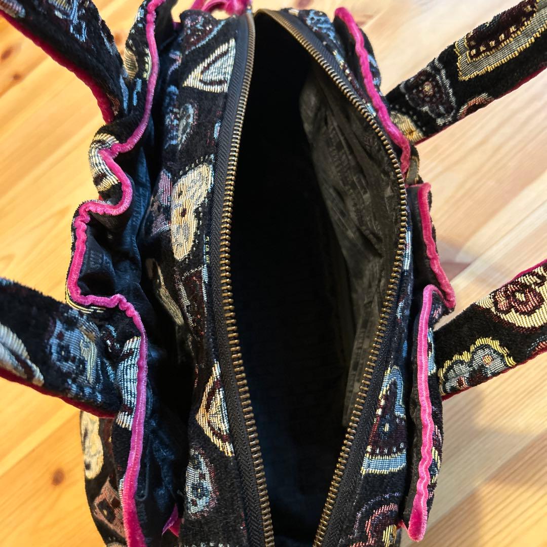 ANNA SUI ハンドバッグ ハート柄 蝶モチーフ — image 5