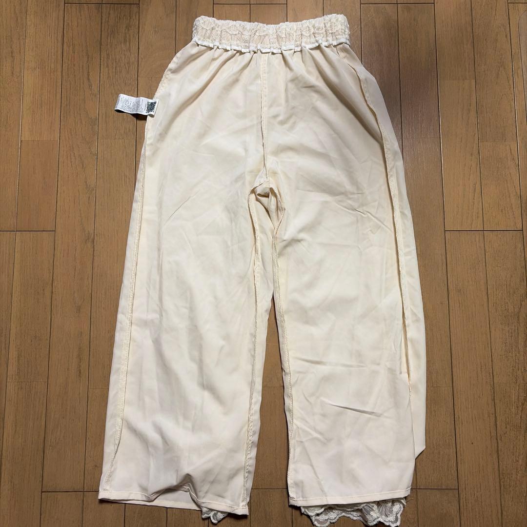 【新品】FRIFUL レース ワイドパンツ アイボリー S — image 3