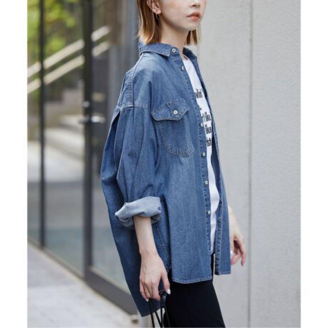 美品 IENA スローブイエナ Le Denim デニム シャツ ライトオンス — image 3