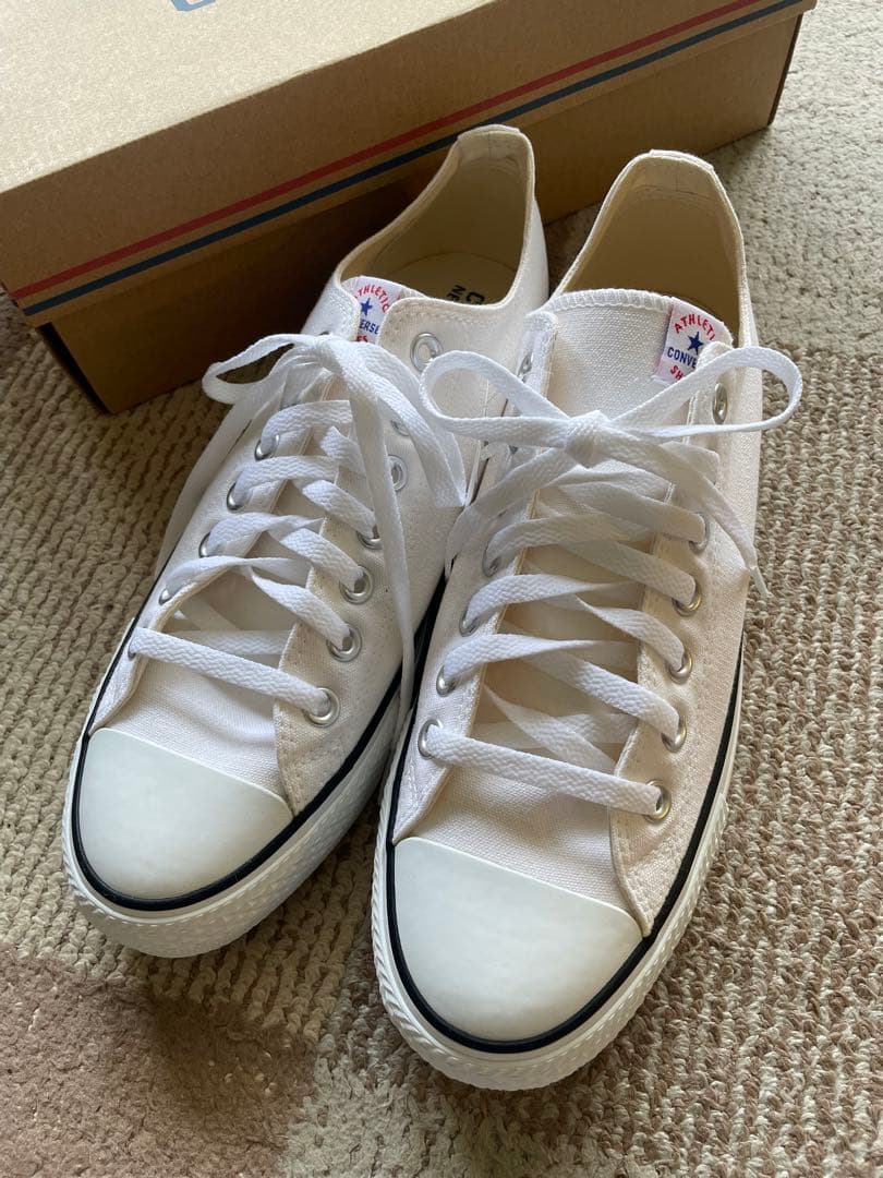 土日SALE！新品タグ付き！CONVERSE スニーカー ホワイト27.0センチ — image 2