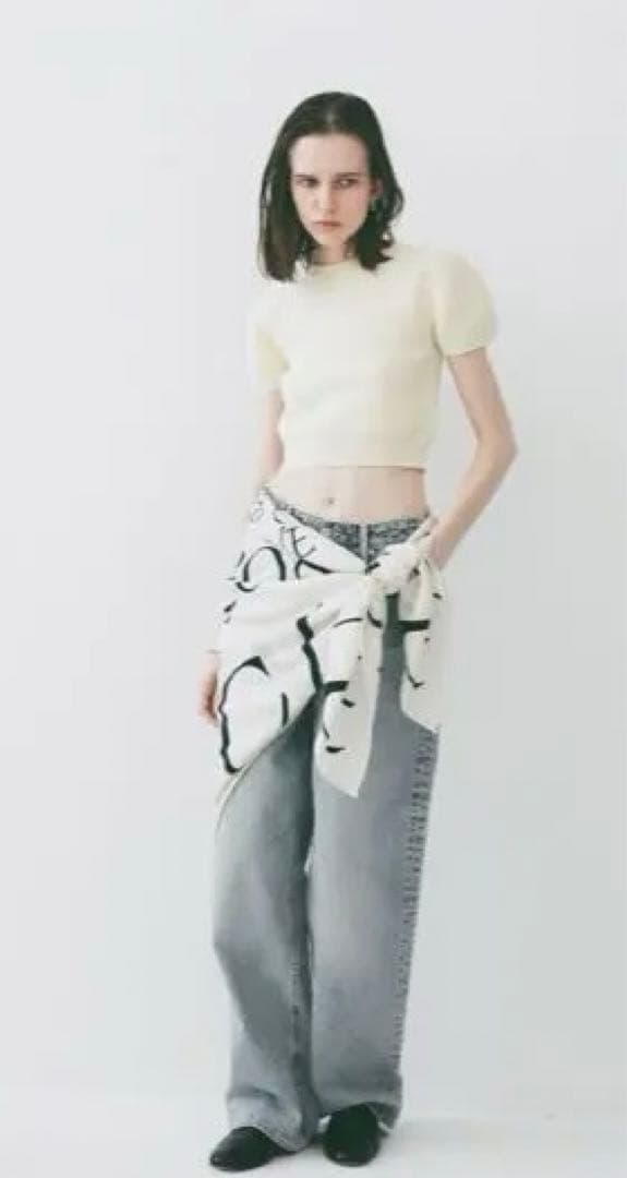 新品CLANEPUFF SLEEVE COMPACT KNIT TOPS — image 2