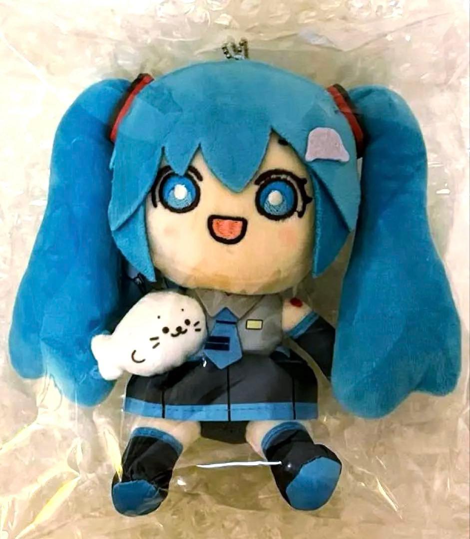 しろたん × 初音ミク コラボ ぬいぐるみキーホルダー マスコット 新品未開封 — image 2