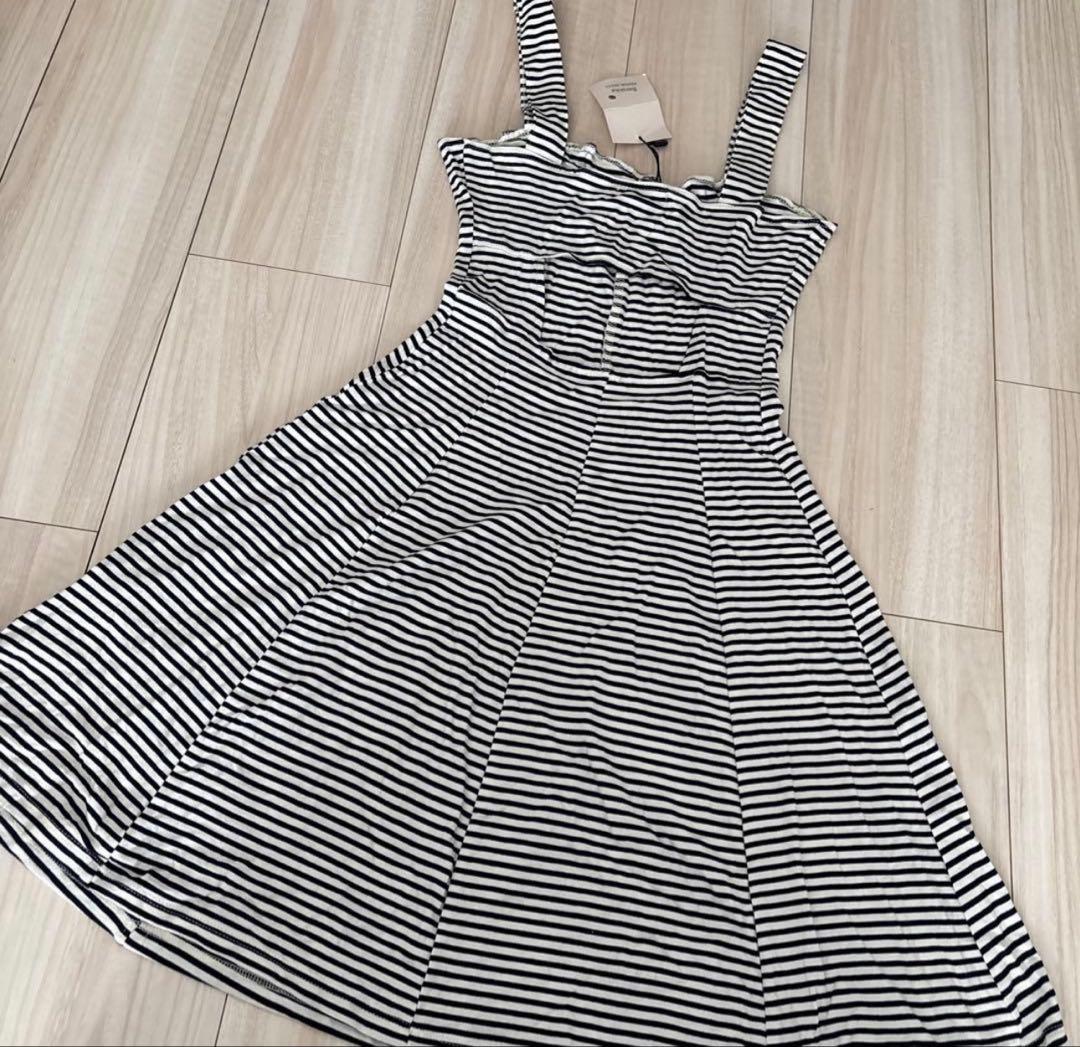 新品　Bershka ボーダー ノースリーブ ワンピース Sサイズ — image 5
