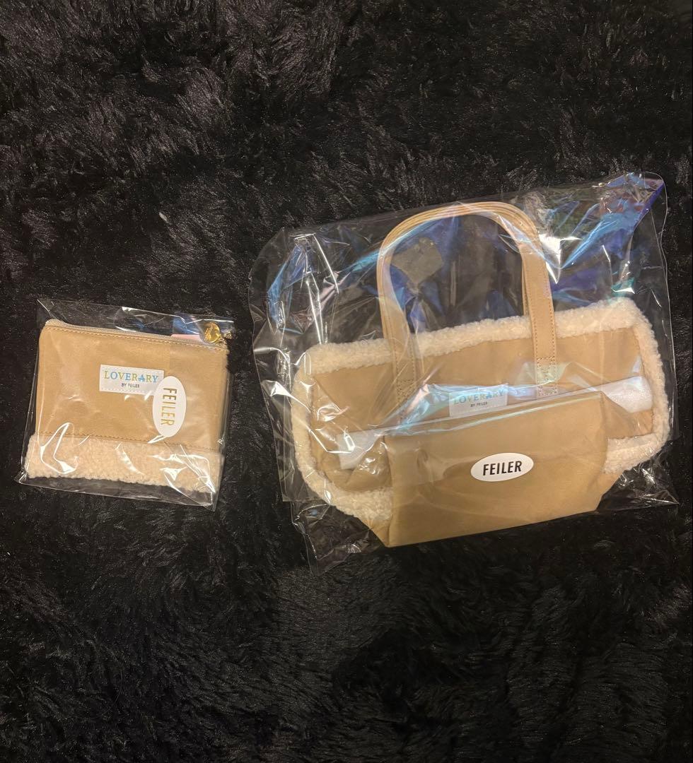 新品【フェイラー】オールドテディワッペンボアトートバッグとポーチ　セット — image 2