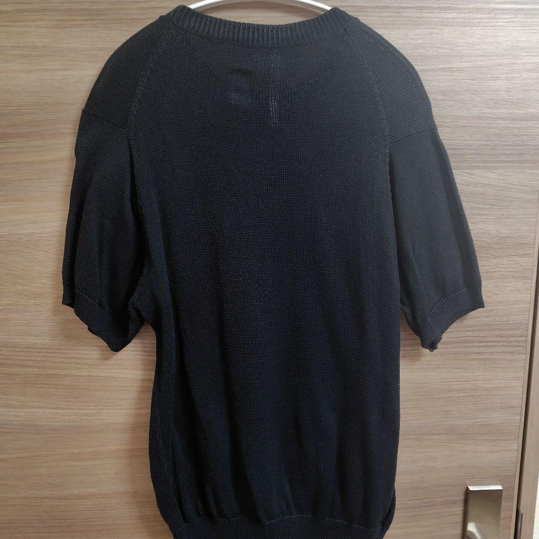 VAN DER STRAETE コットンニット 半袖 ブラック L — image 2