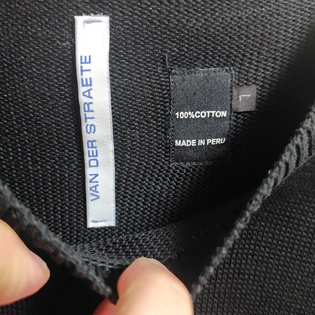 VAN DER STRAETE コットンニット 半袖 ブラック L — image 3