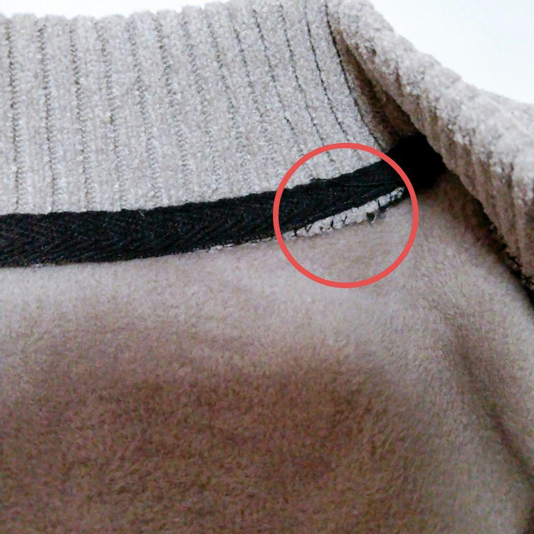 【ワケあり】ニットカーディガン メンズ 裏起毛 ジップアップ グレー 3XL — image 2