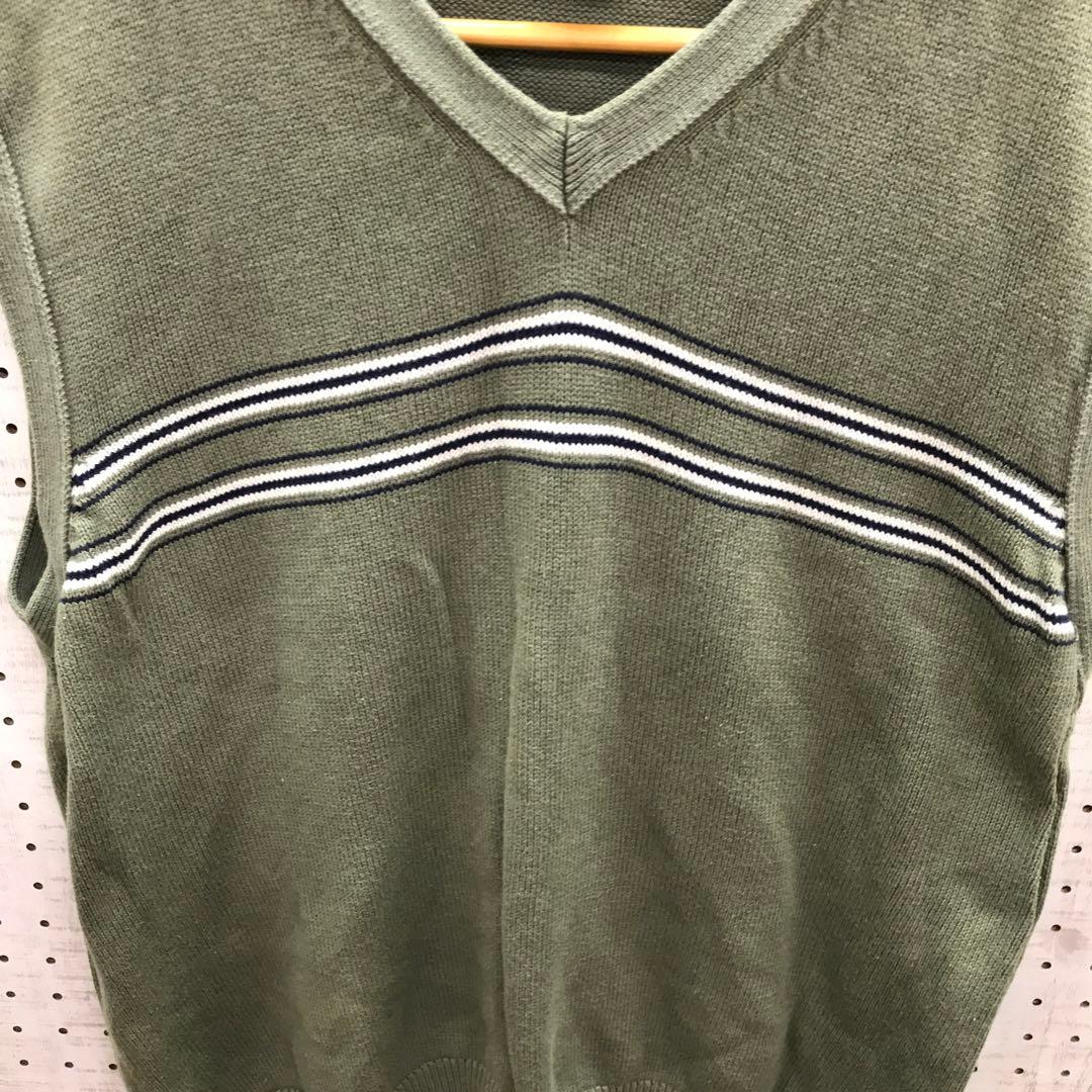STEVE&BARRYS シティーボーイ古着 ボーダー コットンニット ベスト — image 3