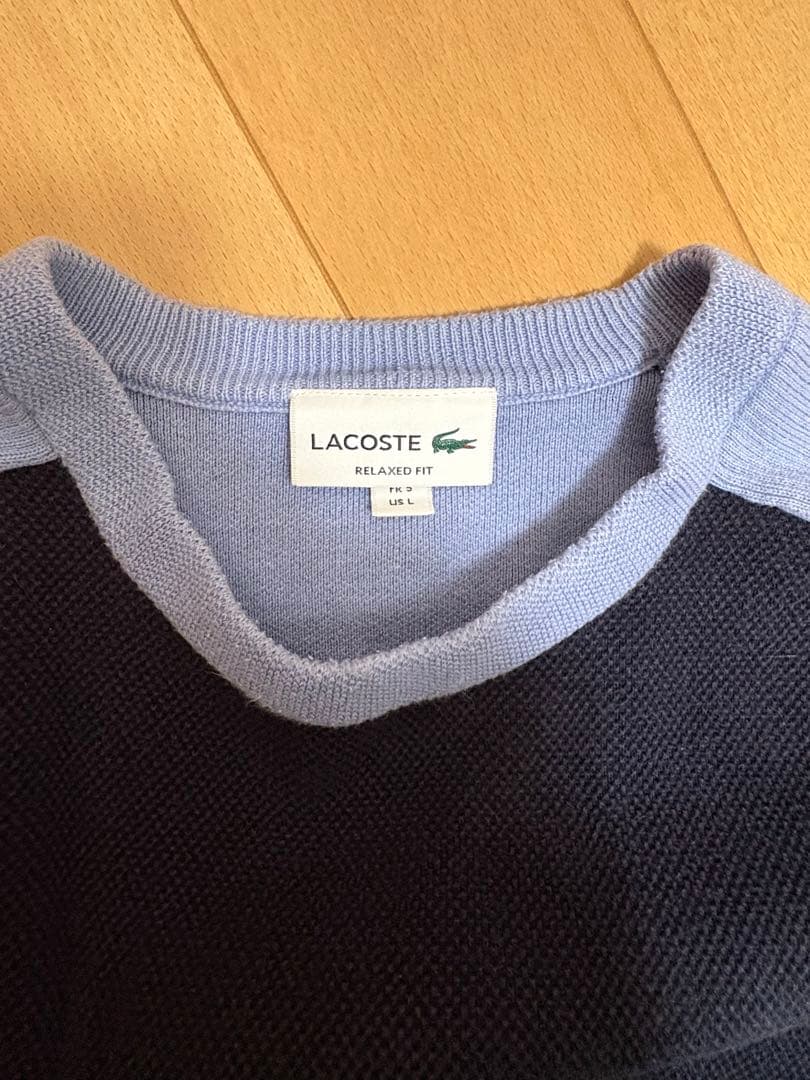 LACOSTE ラコステ カラーブロッククルーネックセーター　L — image 3