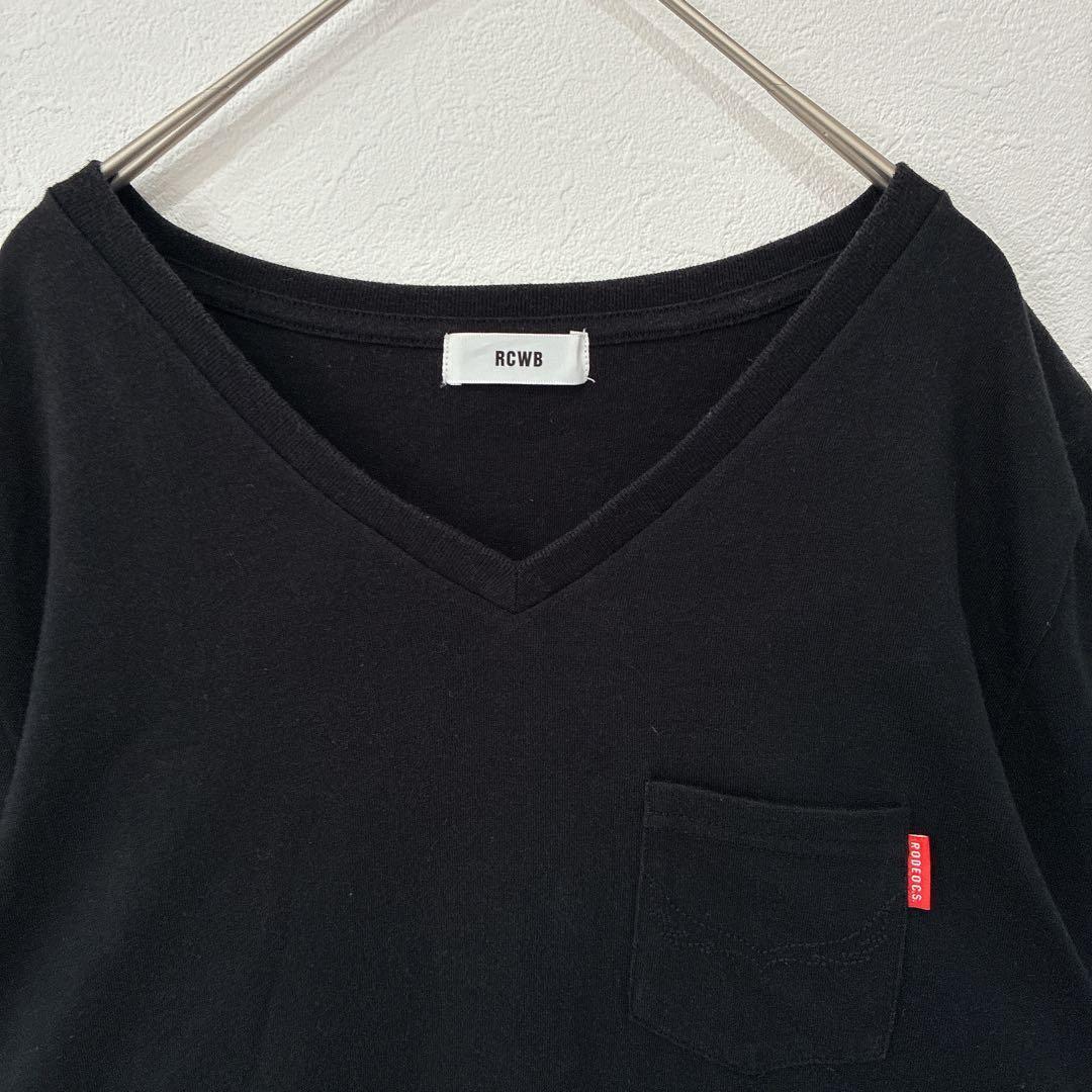 ロデオクラウンズワイドボウルTシャツMサイズVネックプリントUSAロゴ0460 — image 2