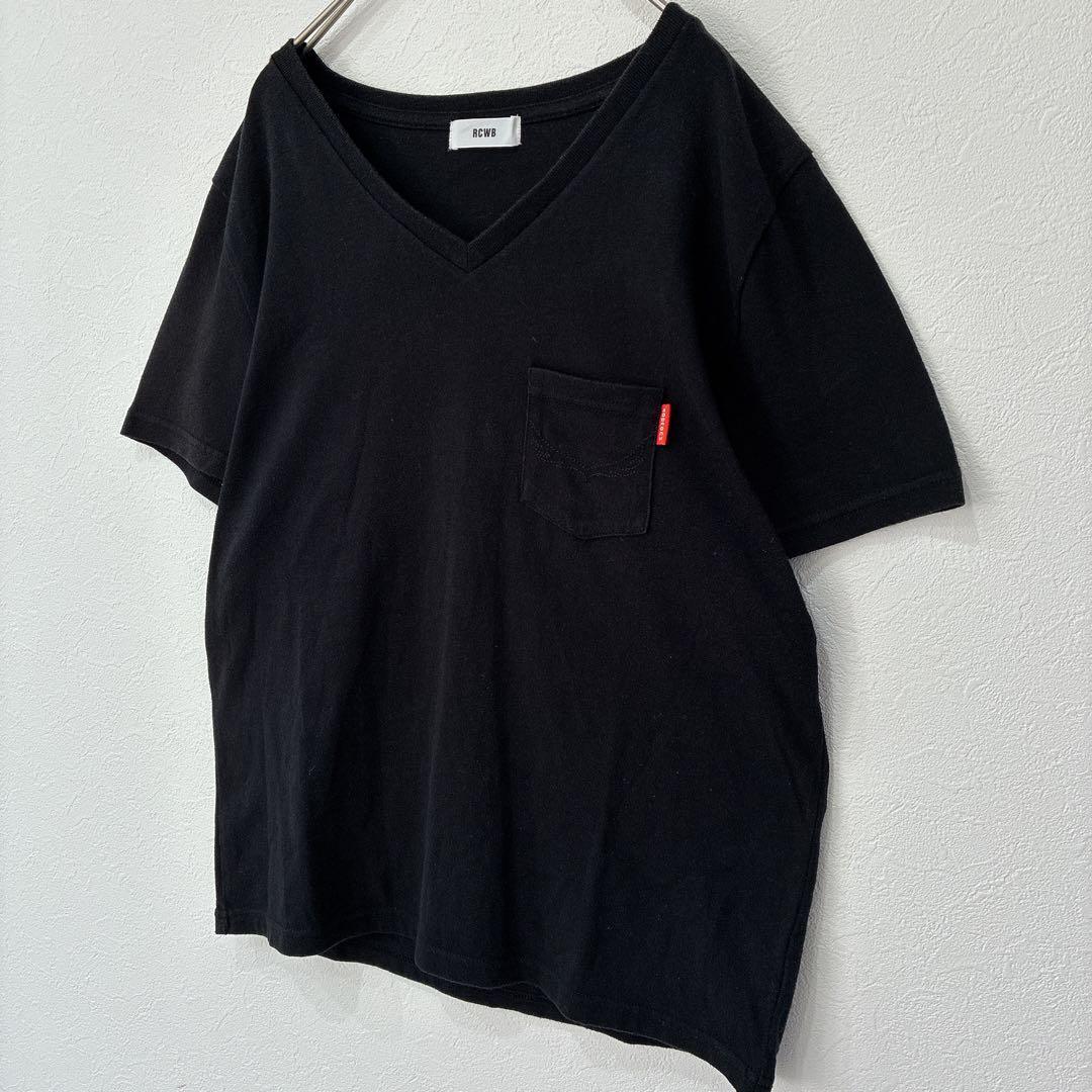 ロデオクラウンズワイドボウルTシャツMサイズVネックプリントUSAロゴ0460 — image 3
